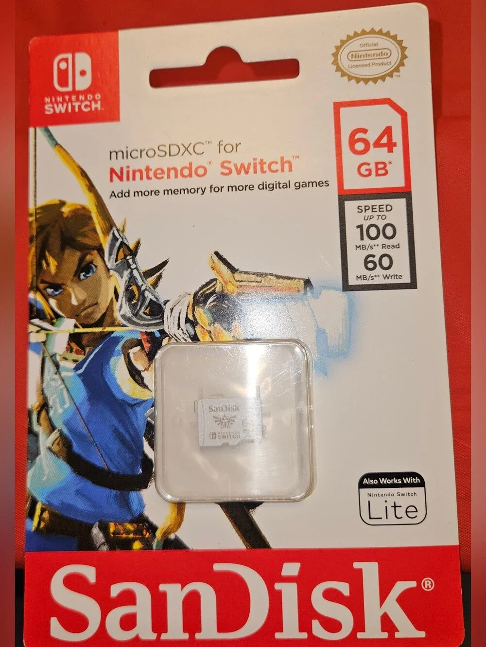 Nintendo Switch-SanDisk 64GB MicroSDXC Memory Card Factory Sealed